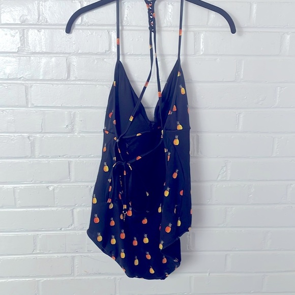 Seafolly black pineapple one-piece swimsuit size 16 - Picture 3 of 6